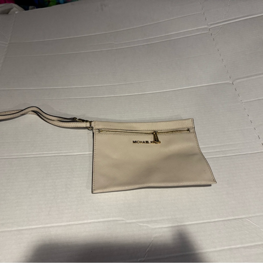 Michael Kors Beige Wristlet